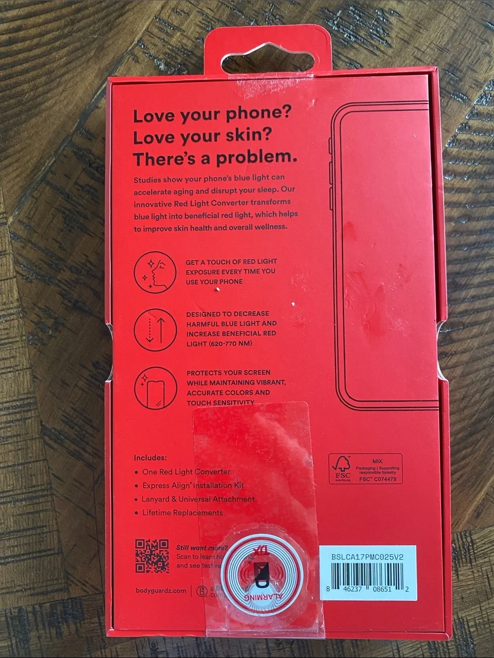 16 17 NWT BodyGuardz Red Light Converter iPhone 17 Pro 16 Screen Protector